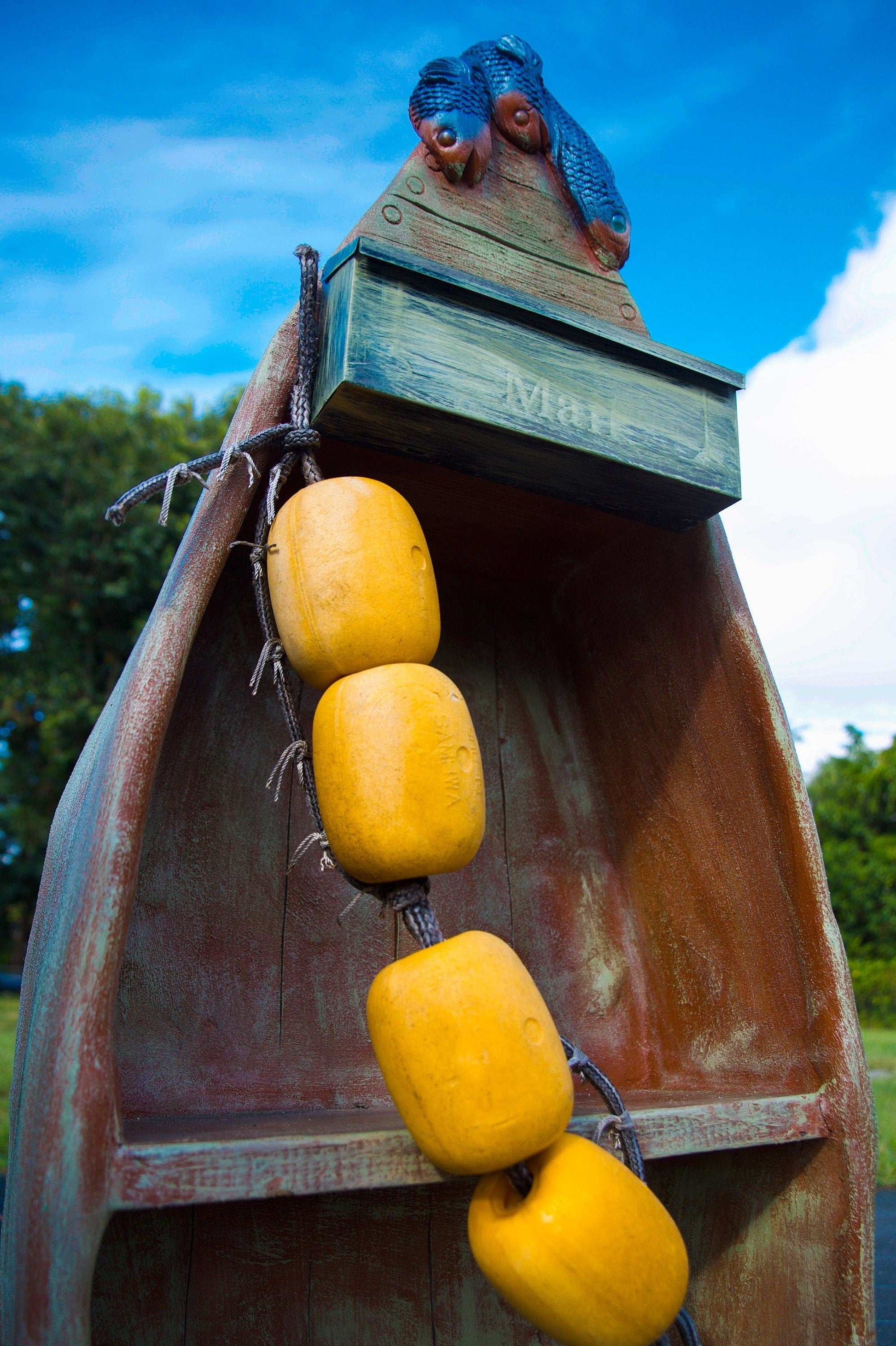 Row Boat Mailbox Sculpture – Nautical Mailbox