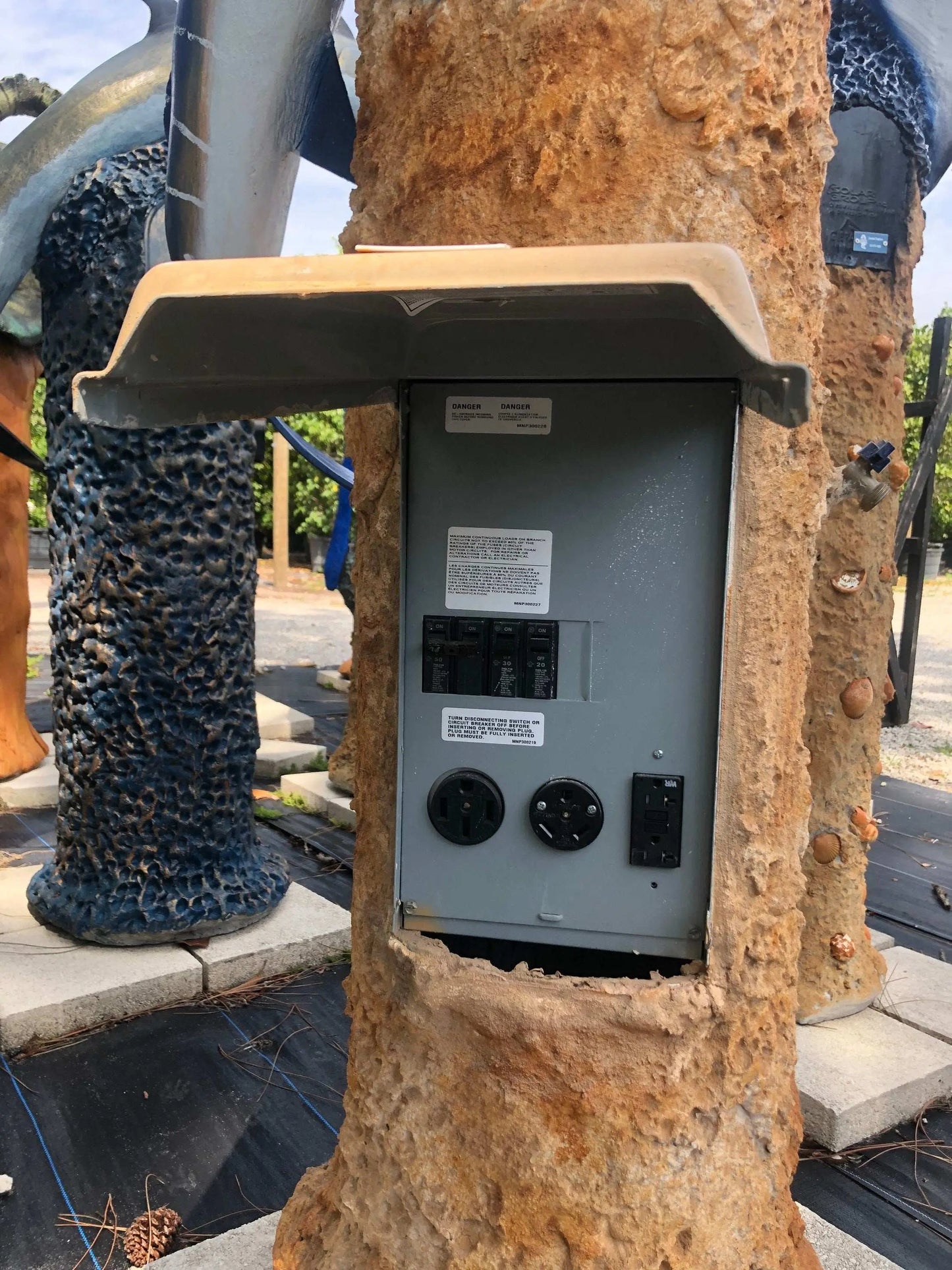 Marlin Swordfish Power Pedestal Mailbox Sculpture