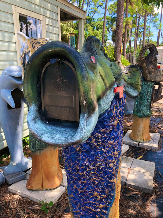 Largemouth Bass Mailbox Sculpture