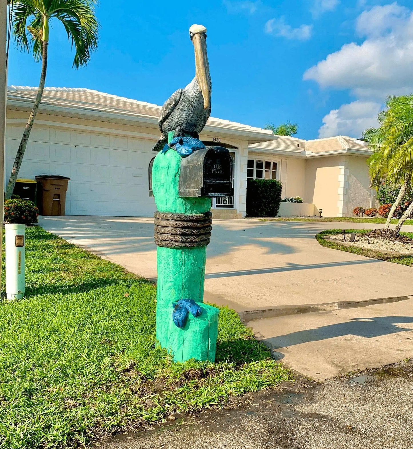 Pelican Mailbox Statue Sculpture Art