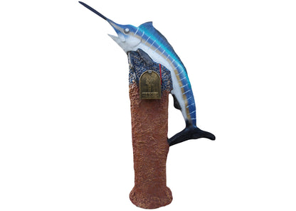 Marlin Swordfish Mailbox Sculpture – Nautical Mailbox