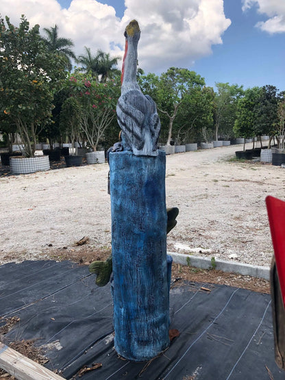 White Pelican Mailbox Sculpture