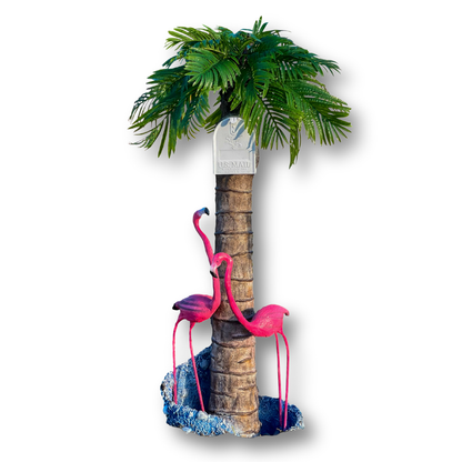Pink American Flamingo Mailbox Sculpture – Nautical Mailbox