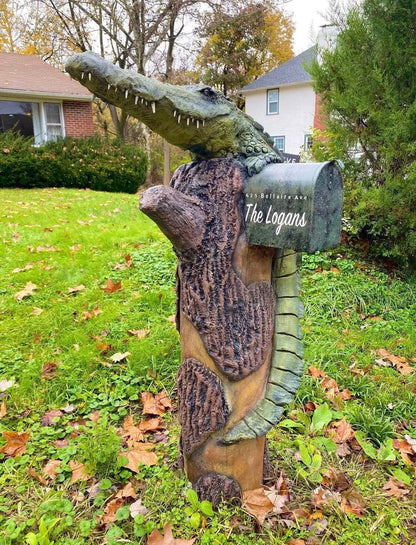 Florida Alligator Mailbox Sculpture