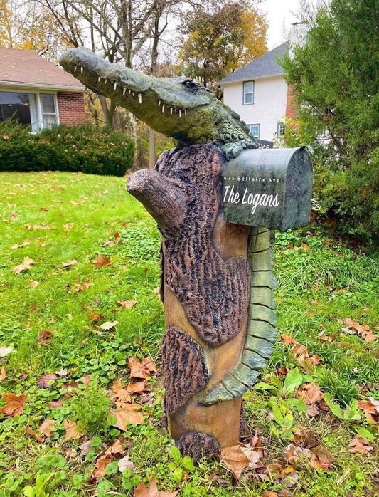 Florida Alligator Mailbox Sculpture