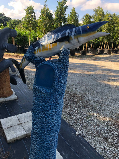 Wahoo Fish Mailbox Sculpture