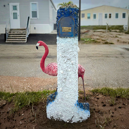Pink Flamingos Mailbox Sculpture – Nautical Mailbox