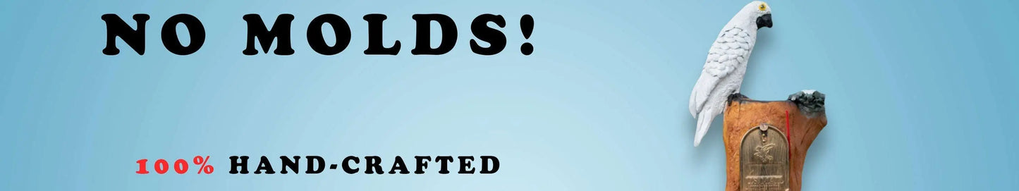 'NO MOLDS!' '100% HAND-CRAFTED'