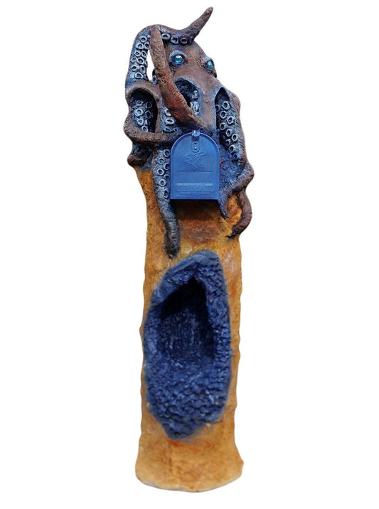 Octopus Mailbox Statue Sculpture Art - Unique Custom Nautical Mailbox