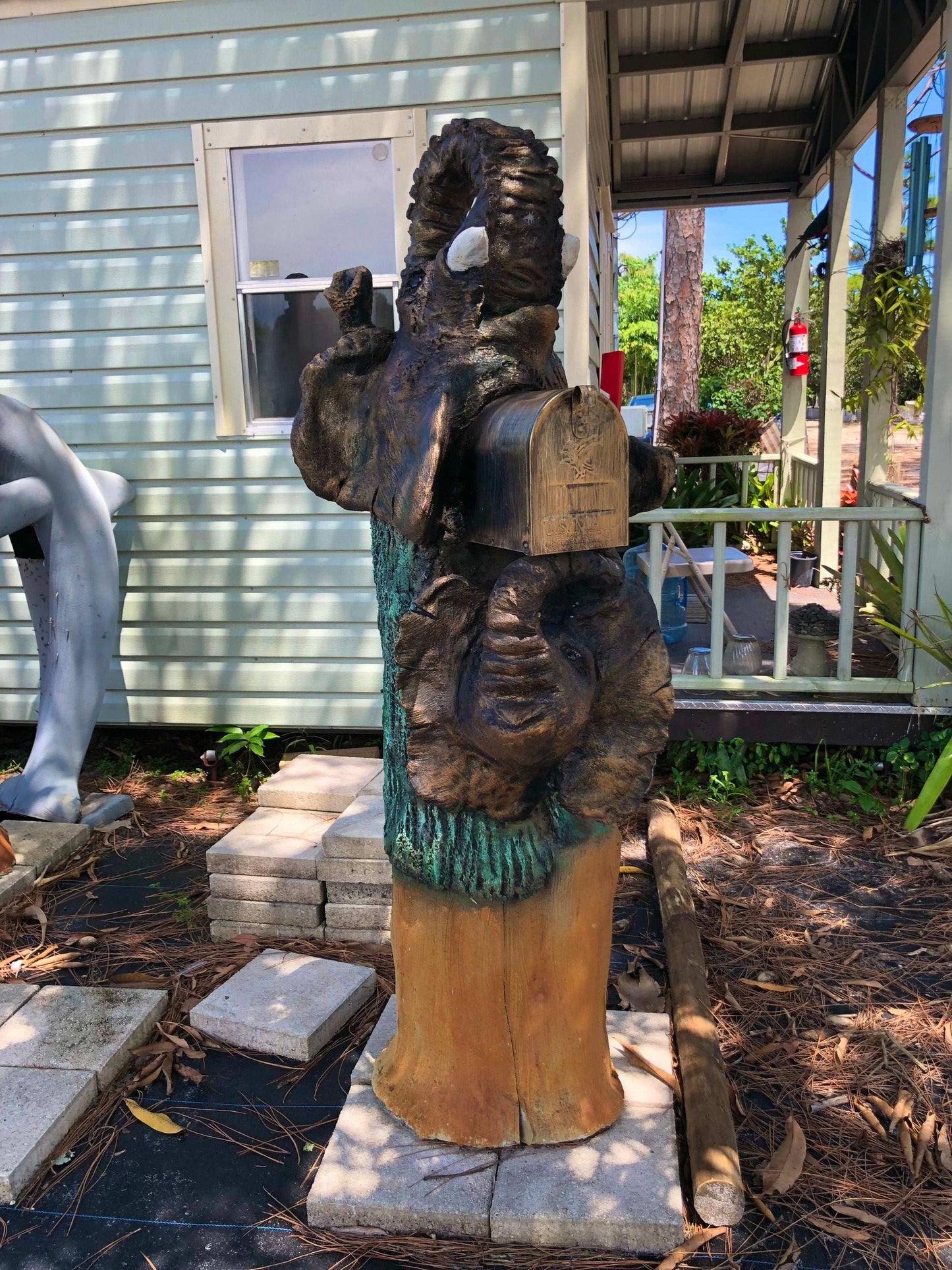 African Elephant Mailbox Sculpture – Nautical Mailbox