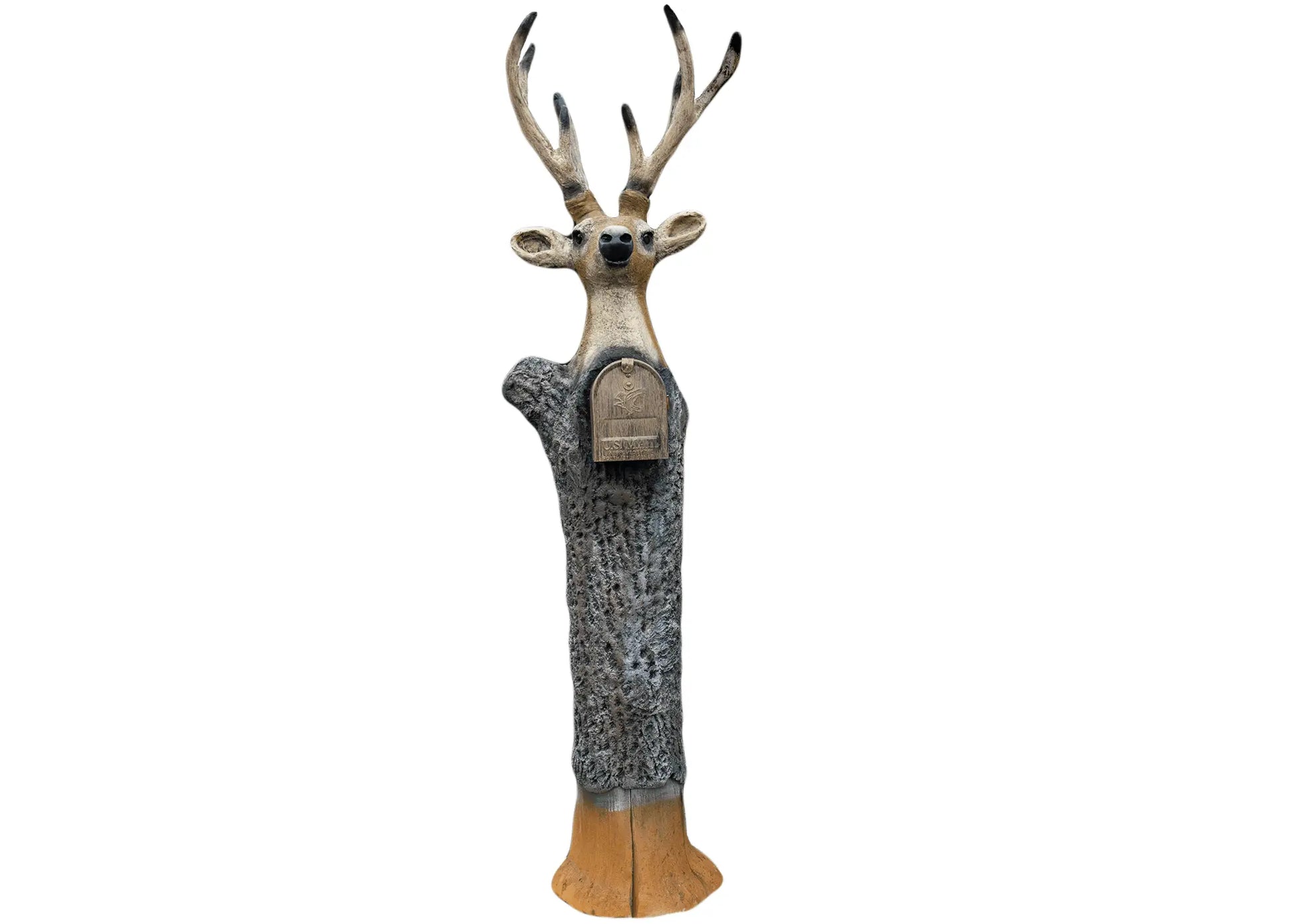 Deer White Tail Mailbox Sculpture