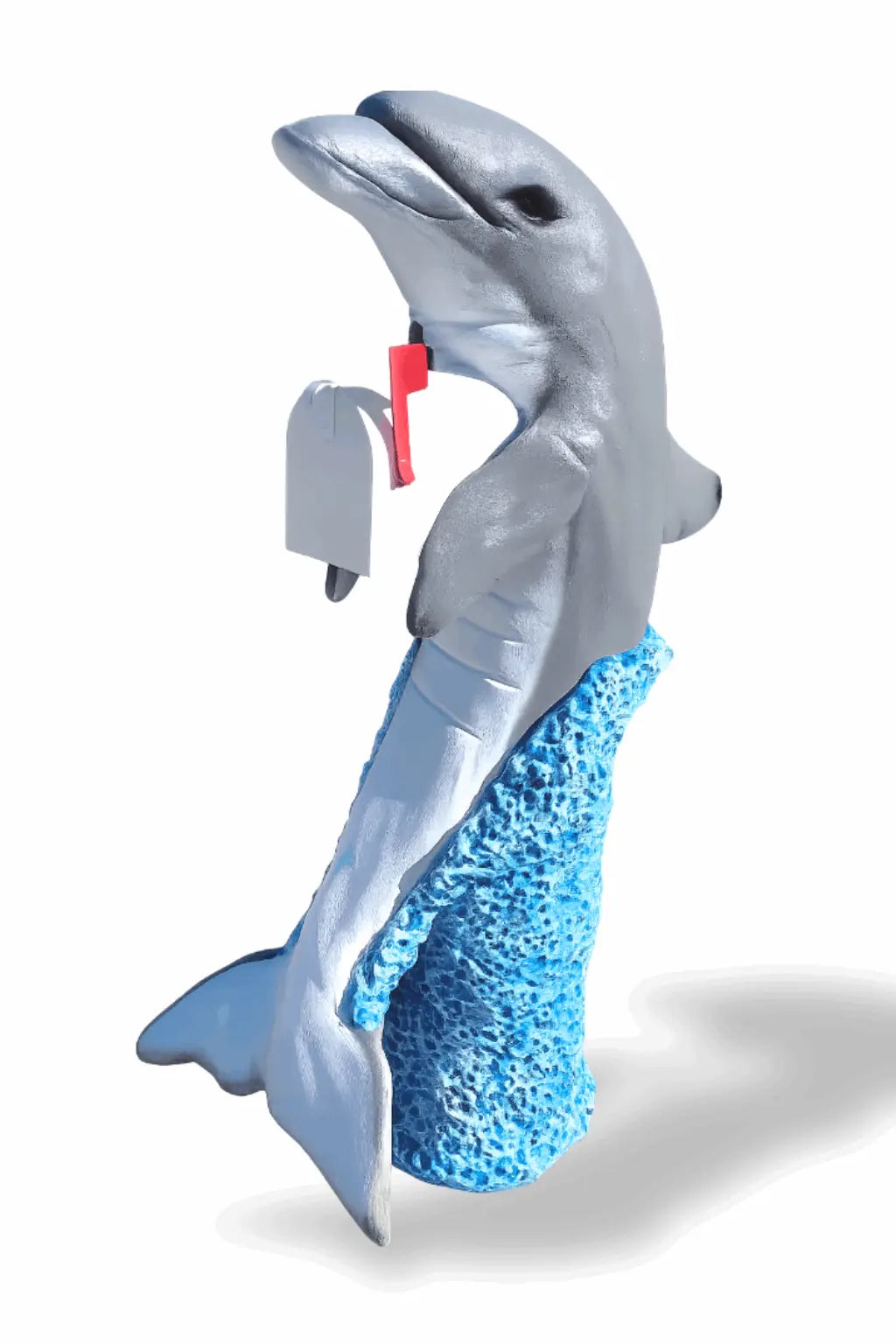 Blue Dolphin Mailbox Sculpture