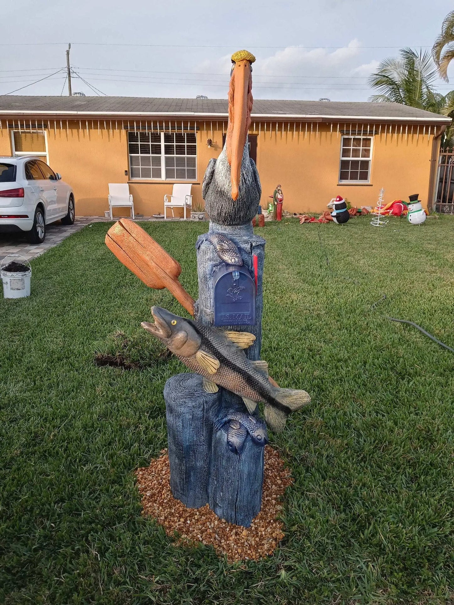 Pelican Mailbox Statue Sculpture Art