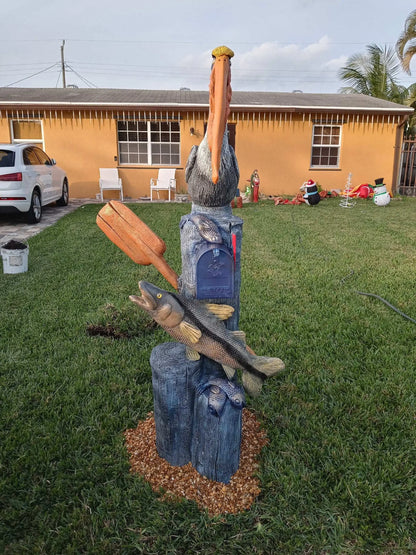 Pelican Mailbox Statue Sculpture Art