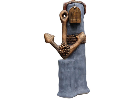 Anchor and Pilings Mailbox Sculpture – Nautical Mailbox