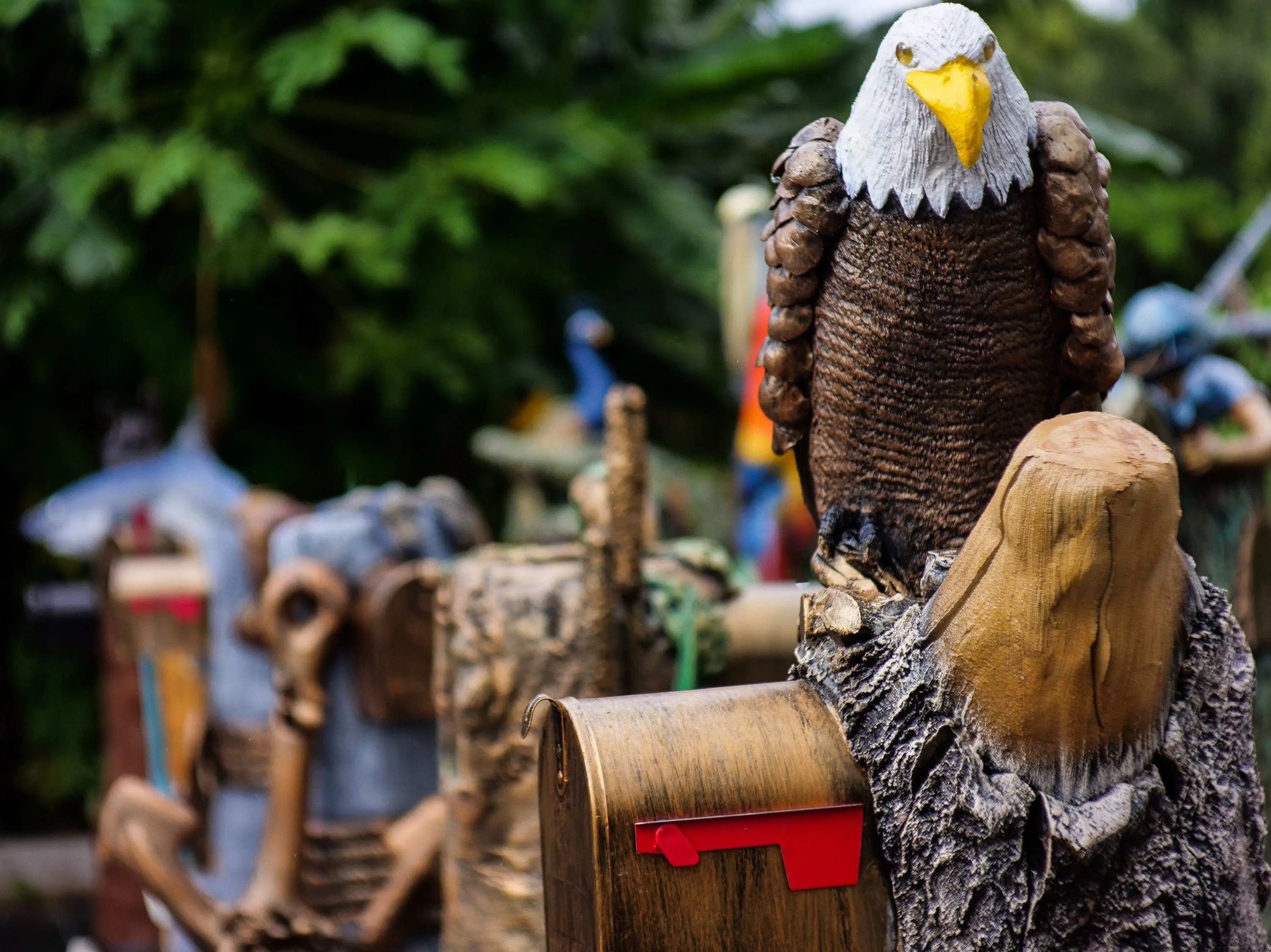 American Eagle Mailbox Sculpture