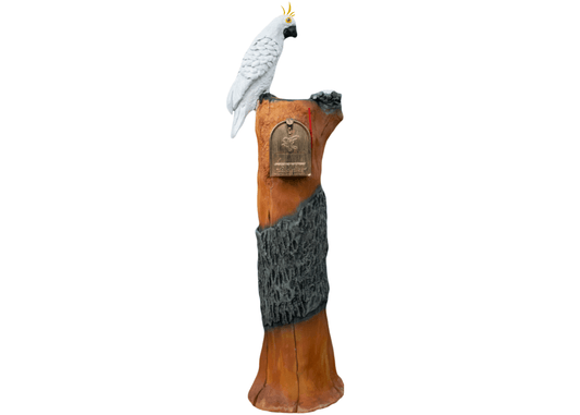 White Cockatoo Mailbox Sculpture – Nautical Mailbox
