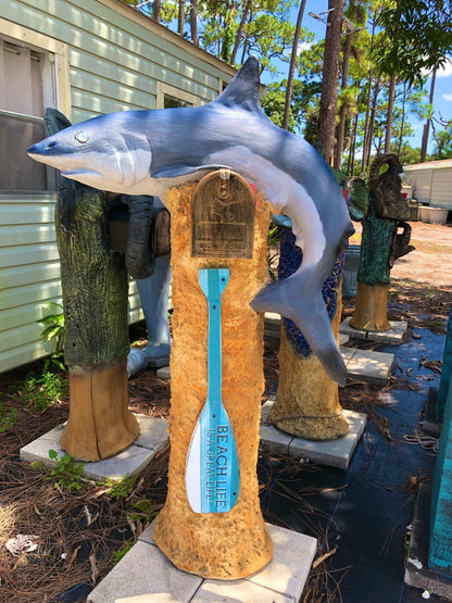 Bull Shark Mailbox Sculpture – Nautical Mailbox