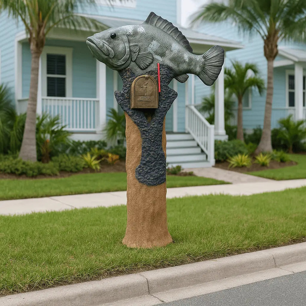 Goliath Grouper Mailbox Sculpture